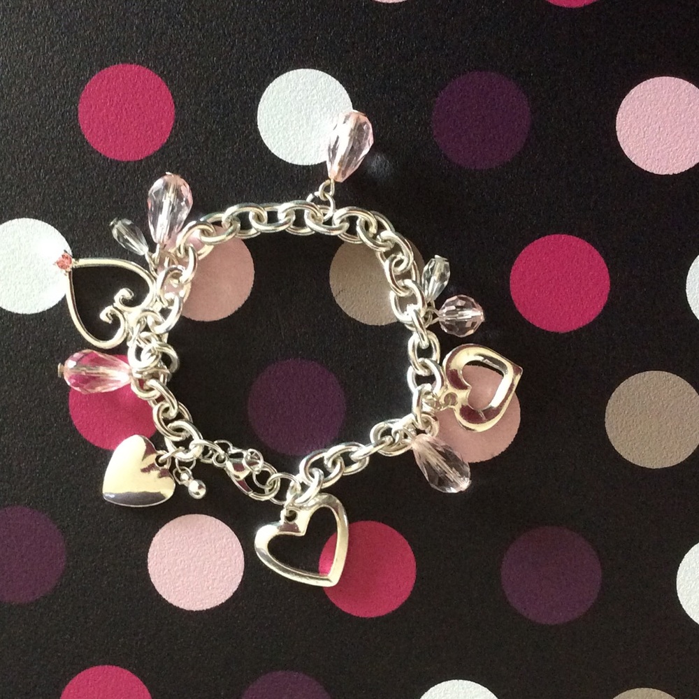 Silver Heart Charm Bracelet
